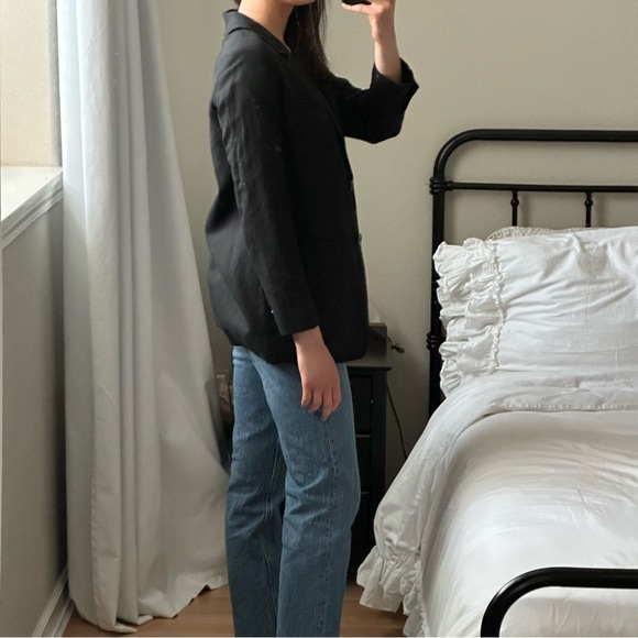 Everlane linen blend oversized blazer size 2 - Picture 2 of 14